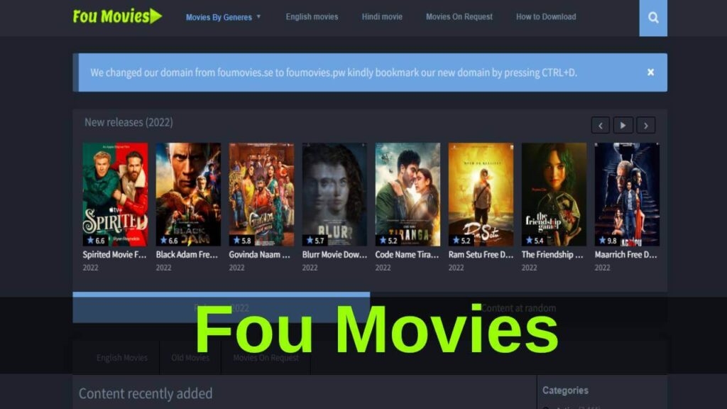 FouMovies 2023 –Download Latest New HD Bollywood Movies, Old Hollywood Movies